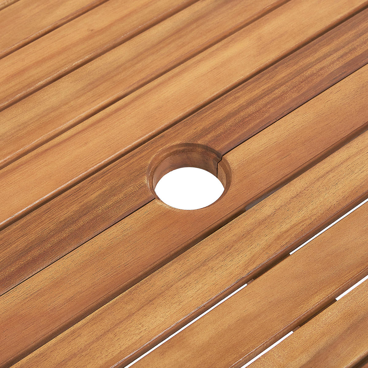 GARTENMÖBEL-SET 6-Sitzer Akazienholz Auflagen graphitgrau Java - Hellbraun/Grau, Holz - Beliani