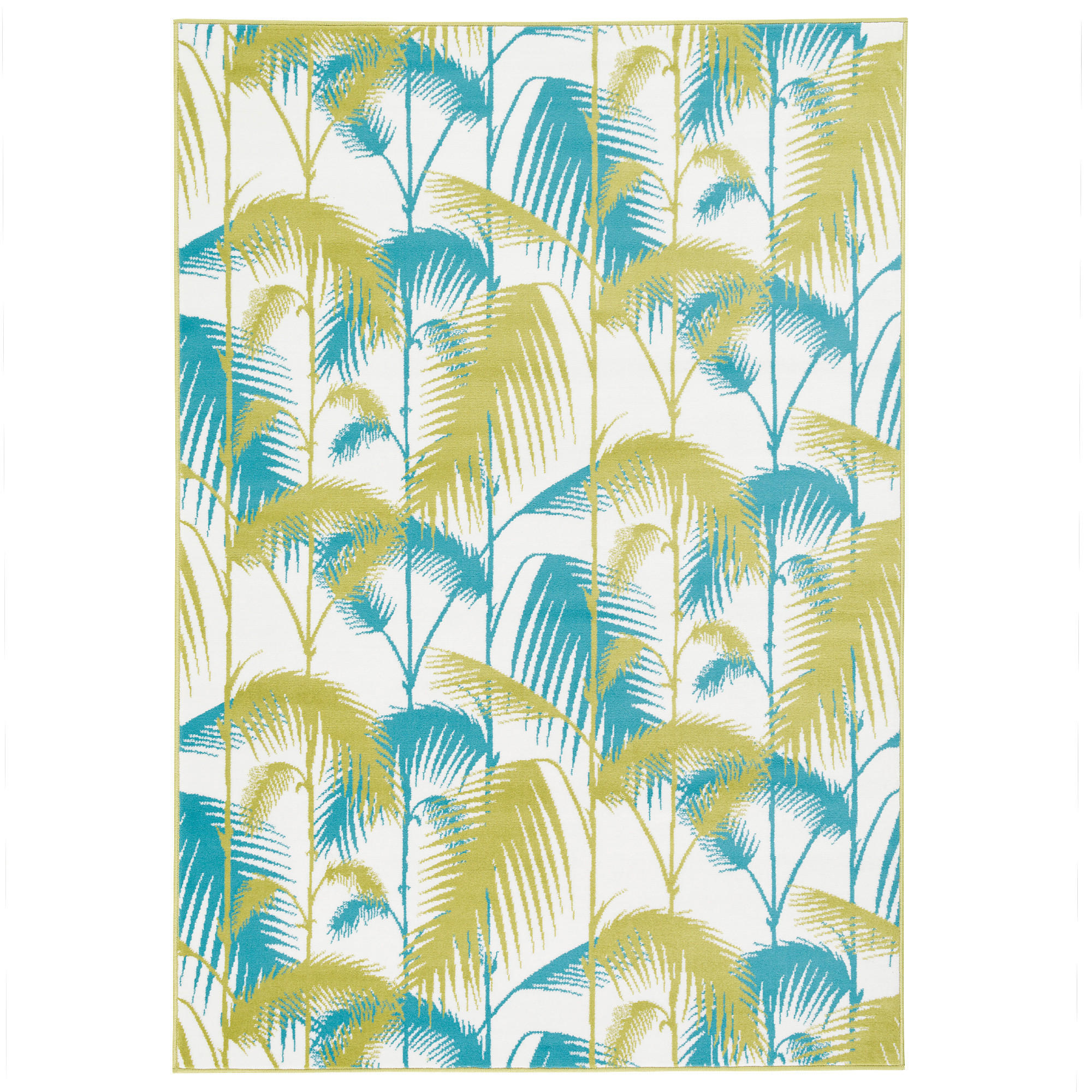 DESIGNER TEPPICH SAMBA PALMEN - Türkis/Grün, Textil (80/150cm) - Pergamon