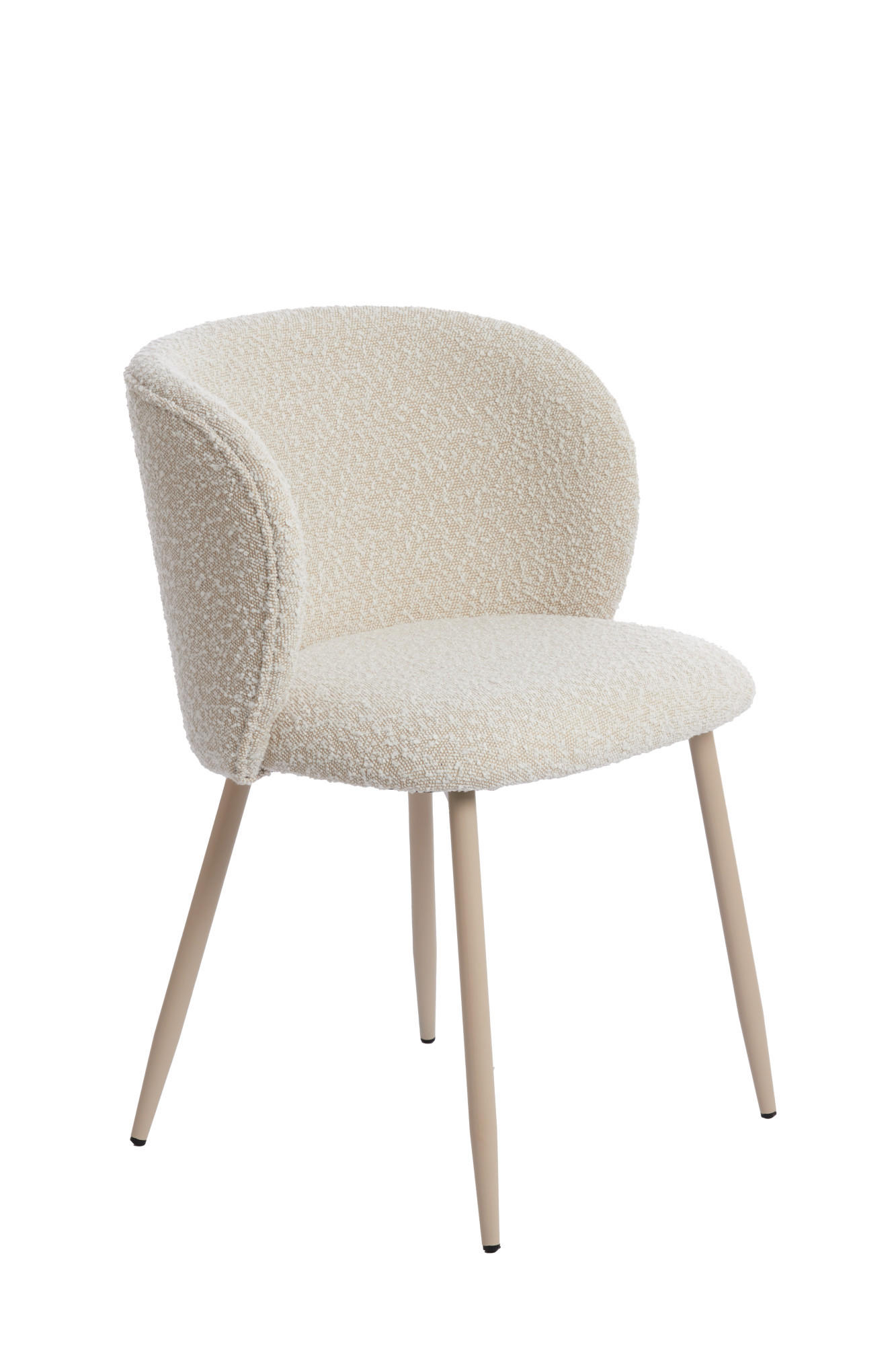 ESSZIMMERSTUHL Elyna Weiß 56/55/79 cm - Weiß/Naturfarben, Textil (55/79/56cm) - Light & Living