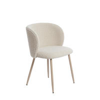 ESSZIMMERSTUHL Elyna Weiß 56/55/79 cm - Weiß/Naturfarben, Textil (55/79/56cm) - Light & Living