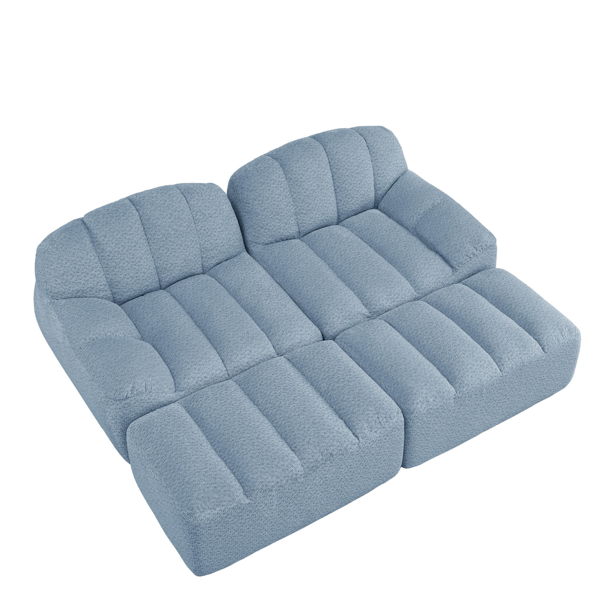 ComfortXL 2-Sitzer-Sofa Blau 165x79x210 cm