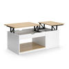 COUCHTISCH Avela Weiß/Sonoma 55 x 110 cm - Weiß, Holzwerkstoff (110/55/54cm) - Vicco