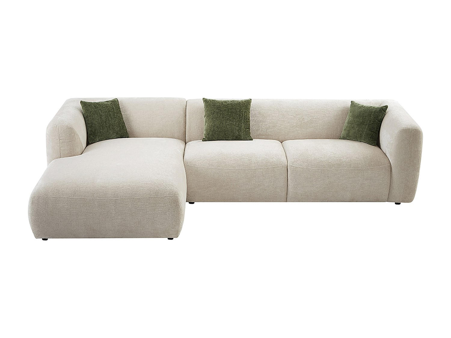 SOFA ohne Schlafmöglichkeit - 5 Personen - Stoff - Beige - Beige, Textil (307/72/178cm) - Vente-Unique