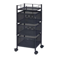 ROLLWAGEN Sunndal - Schwarz, Metall (27/64.5/27cm) - [en.casa]
