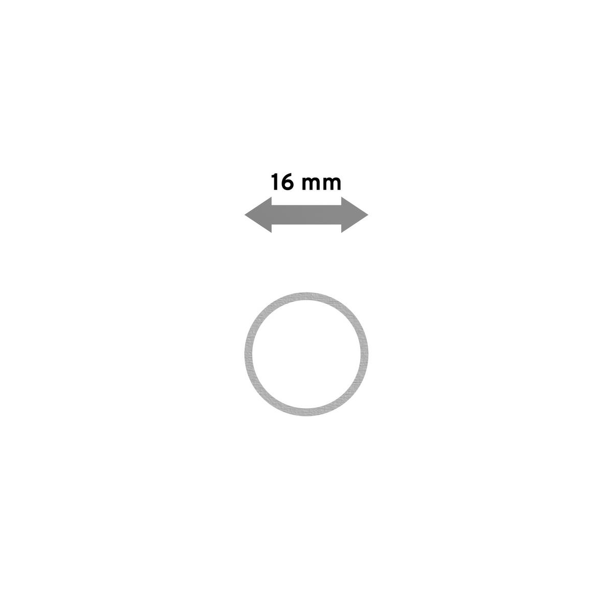 RUNDROHR 180 cm, 16 mm Ø Chrom matt - Nickelfarben, Metall (180cm) - INTERDECO