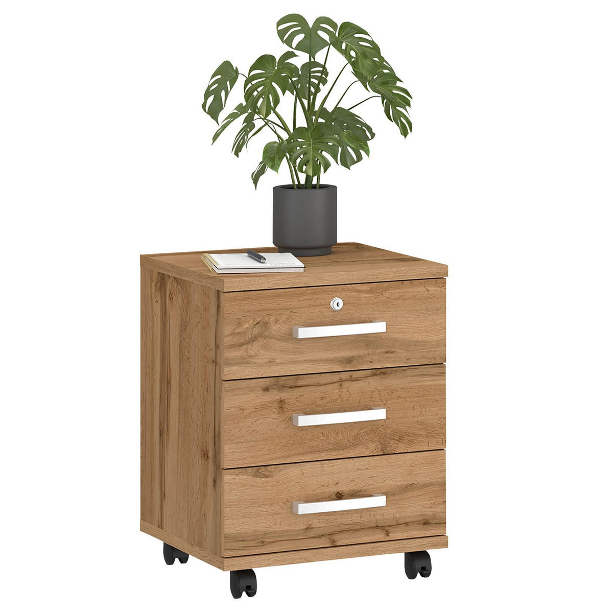 ROLLCONTAINER VANCOUVER - Wildeiche, Holzwerkstoff (44/58/45cm) - CARO-Möbel