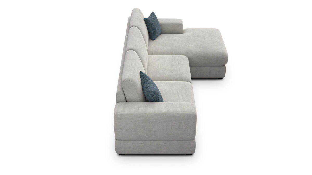 ECKSOFA OTTO 4-Sitzer, creme - Creme/Schwarz, Holz/Textil (279/159cm) - Courtois Laville