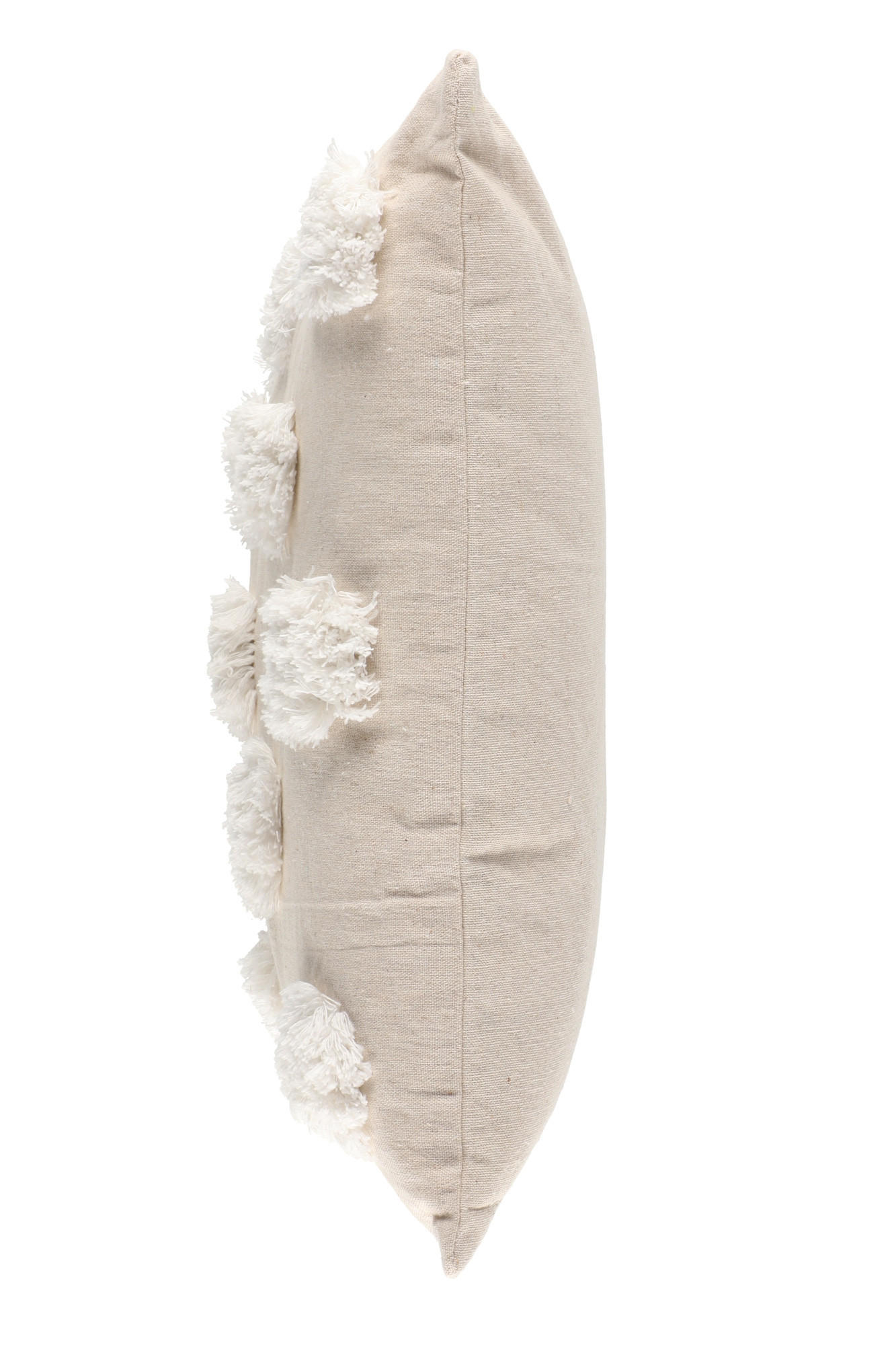 DEKOKISSEN Pompons 45/45 cm - Beige, Textil (45cm)