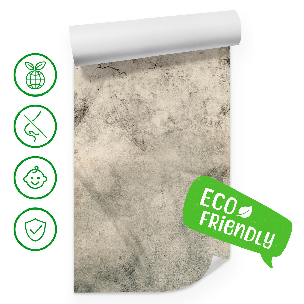 FOTOTAPETE für Wohnzimmer Löwenzahnsamen Beton Abstraktion Retro 250x175 - Beige/Braun, Papier (250/175cm) - Muralo