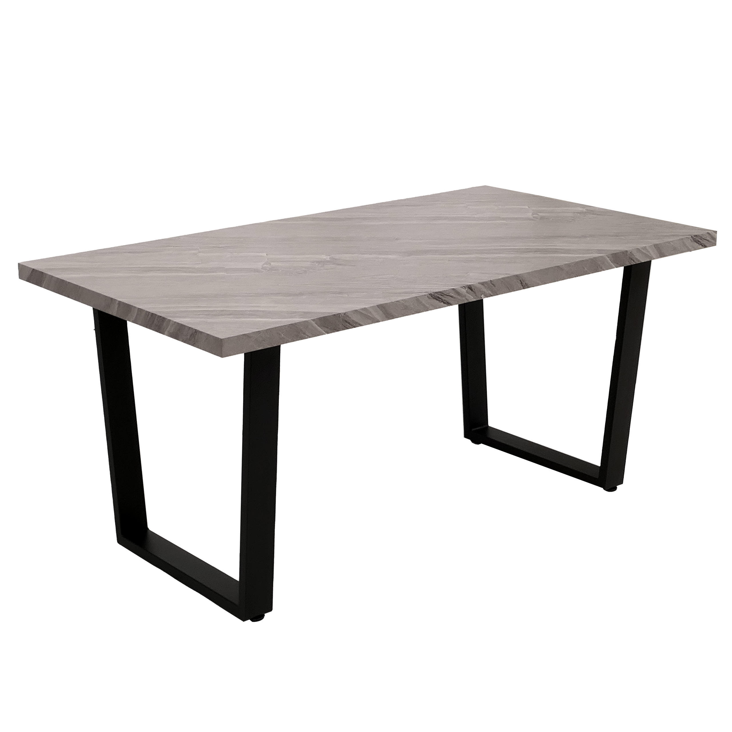 ESSZIMMERTISCH rechteckig Steingrau - Grau, Holzwerkstoff (90/160/75cm) - MCW