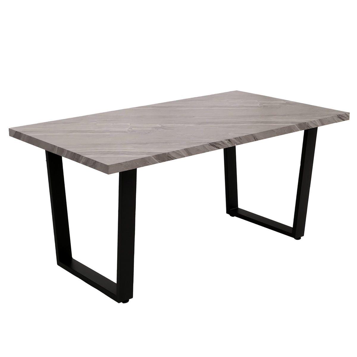 ESSZIMMERTISCH rechteckig Steingrau - Grau, Holzwerkstoff (90/160/75cm) - MCW