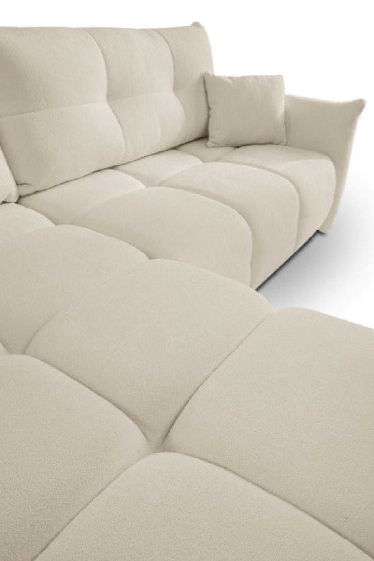 ECKSOFA Ecru BOSE Mit Schlaffunktion Links - Ecru, Textil (257/177cm) - Sepro Meble