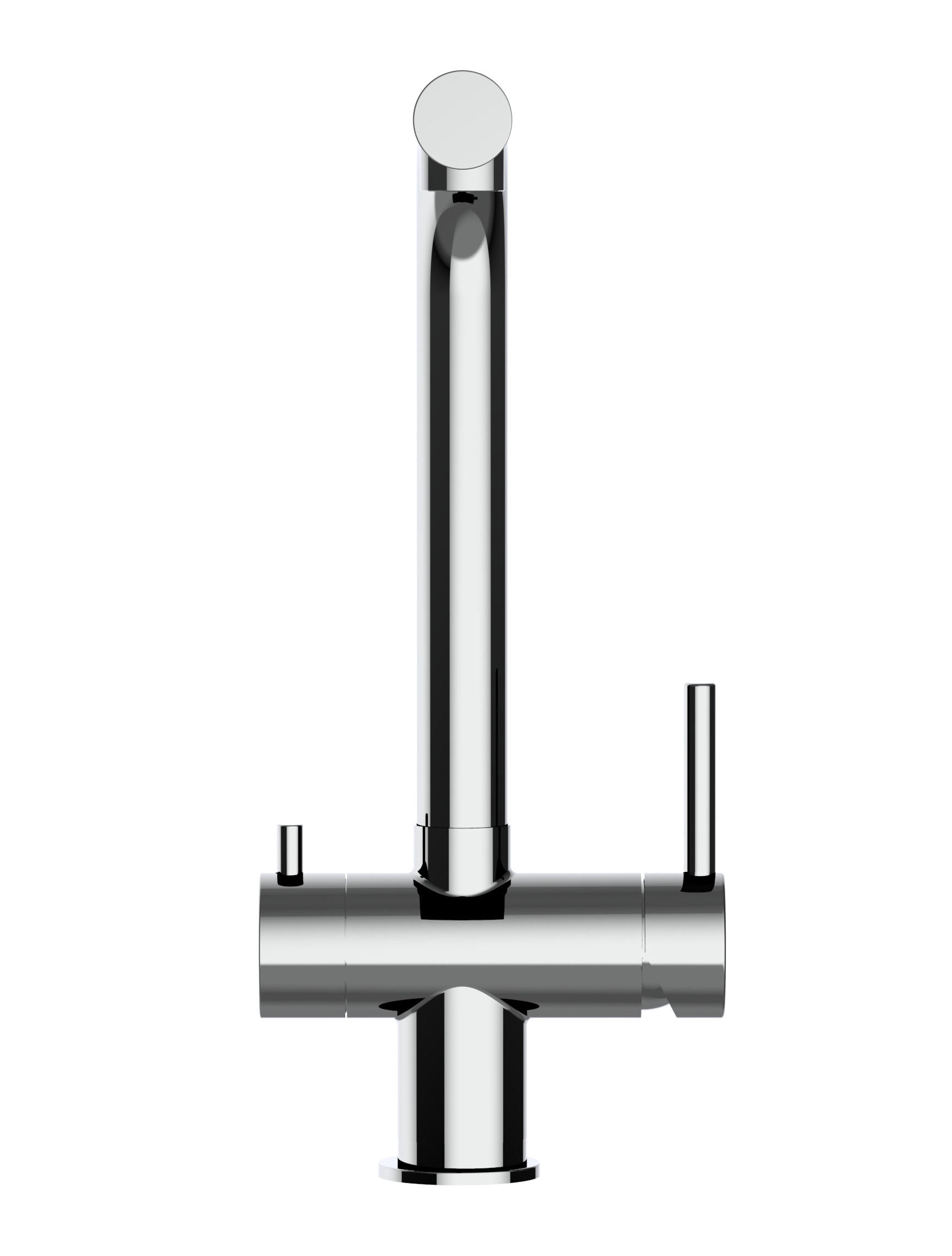 KÜCHENARMATUR, Edelstahl Massiv, Hochglanz, 360° schwenkbar - Edelstahlfarben, Metall (23/35/23cm) - VIZIO