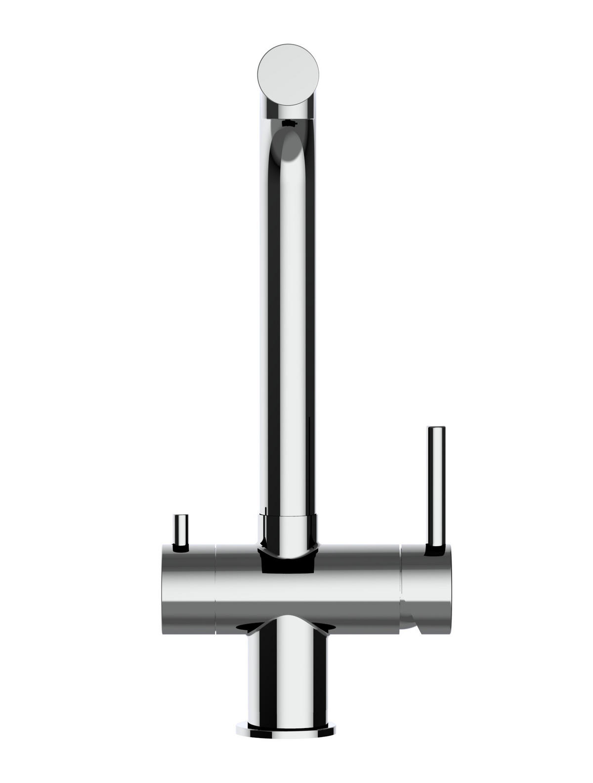 KÜCHENARMATUR, Edelstahl Massiv, Hochglanz, 360° schwenkbar - Edelstahlfarben, Metall (23/35/23cm) - VIZIO