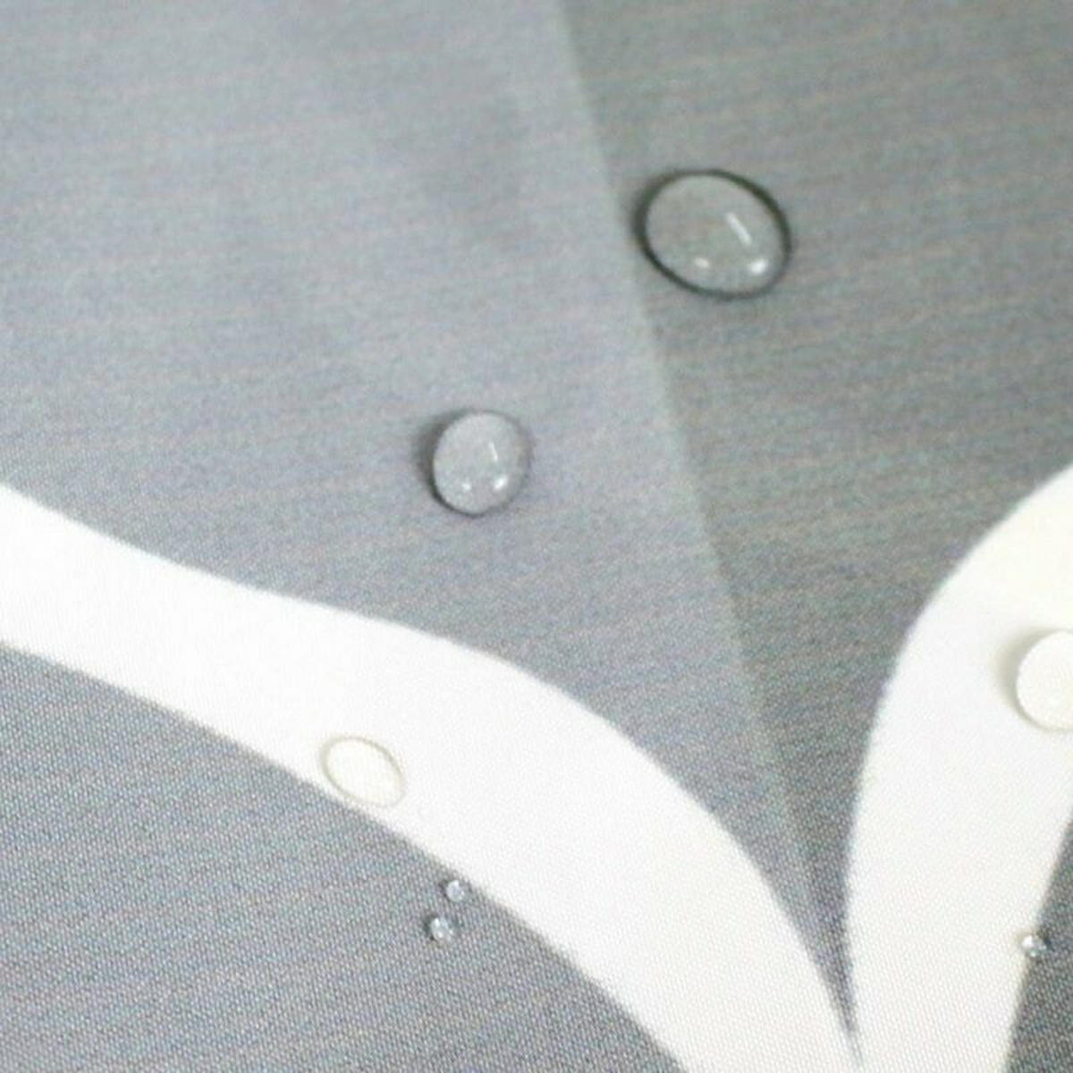 DUSCHVORHANG Grau 240 x 200 cm hochwertig schimmelresistent wasserdicht mit Ringen Badezimmer - Grau, Textil (200/240cm) - MCBOSON