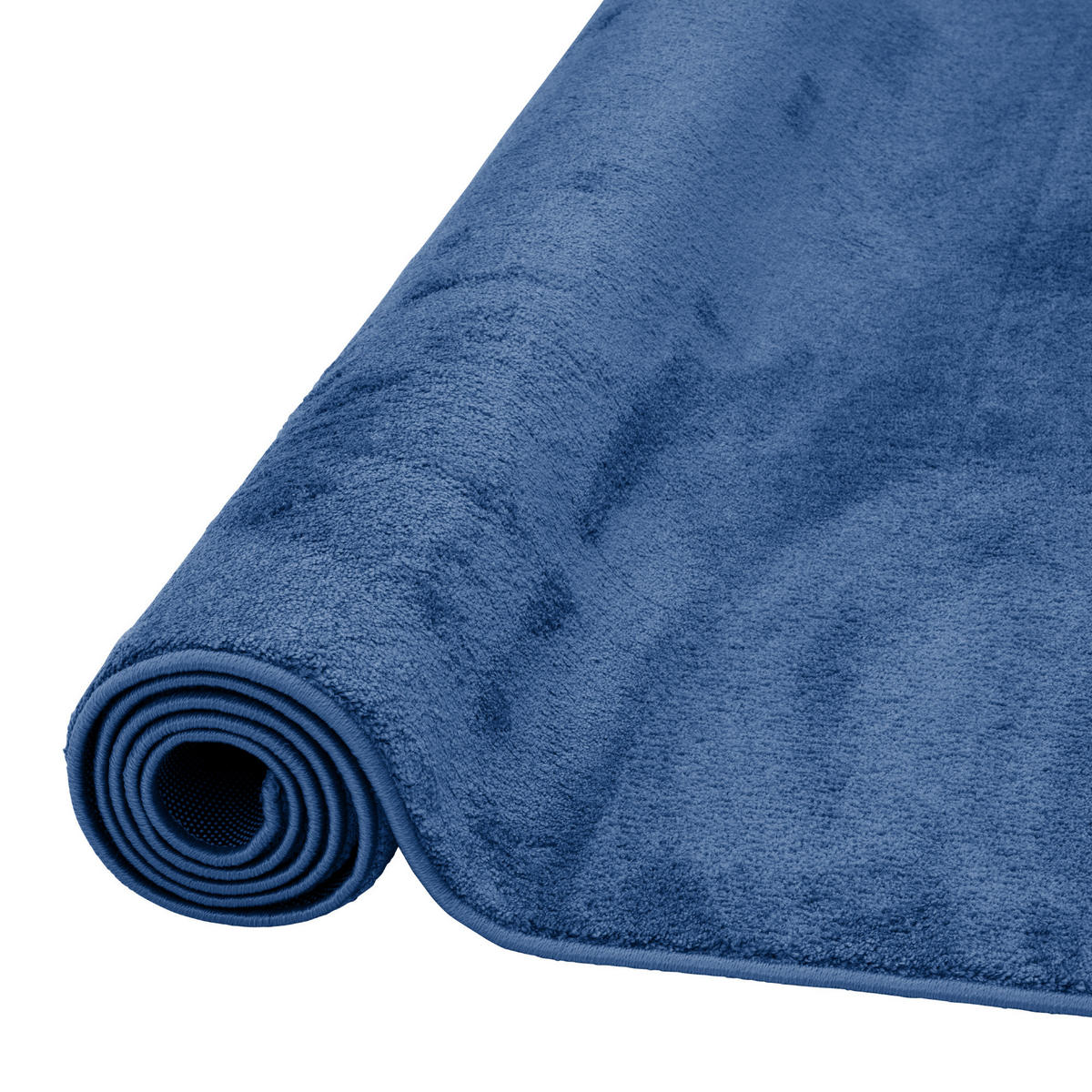 LUXUS SUPER SOFT HOCHFLOR LANGFLOR TEPPICH DELUXE - Dunkelblau, Textil (80/160cm) - Snapstyle