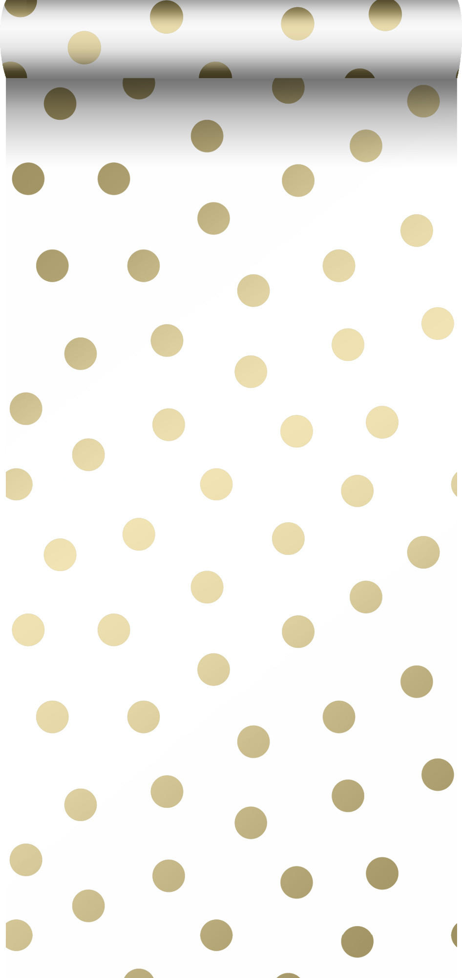 TAPETE Punkte 53 cm x 10.05 m - Weiß, Papier (53/0.1cm) - Origin Wallcoverings