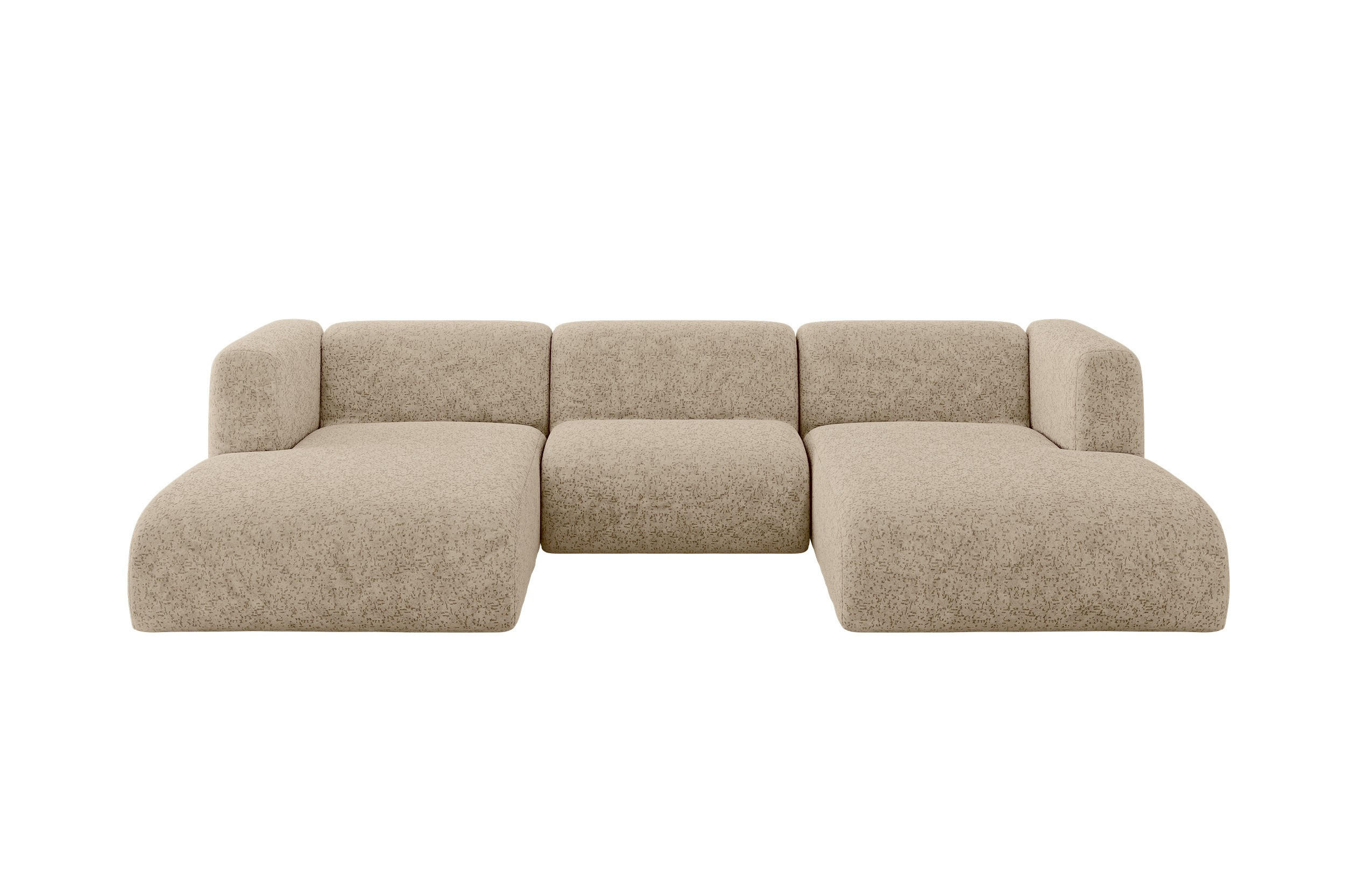 WOHNLANDSCHAFT MIRA-U1 317x179x70 Braun Velours - Schwarz/Braun, Holzwerkstoff/Kunststoff (317/70/179cm) - ALTDECOR