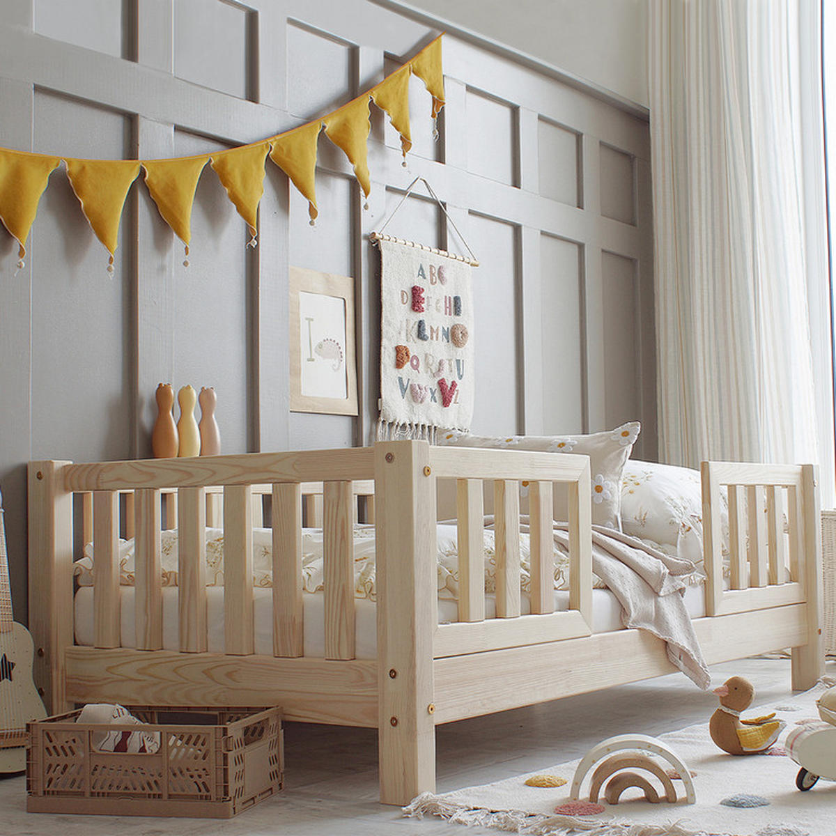 POSTEL 90/190 Agnès Přírodní dřevo - hnědá, dřevo (90/190cm) - Petits-meubles