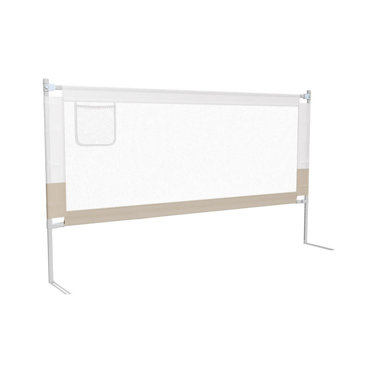 BETTSCHUTZGITTER Jaron 180/71-101 cm - Beige, Textil (180/180cm) - Juskys