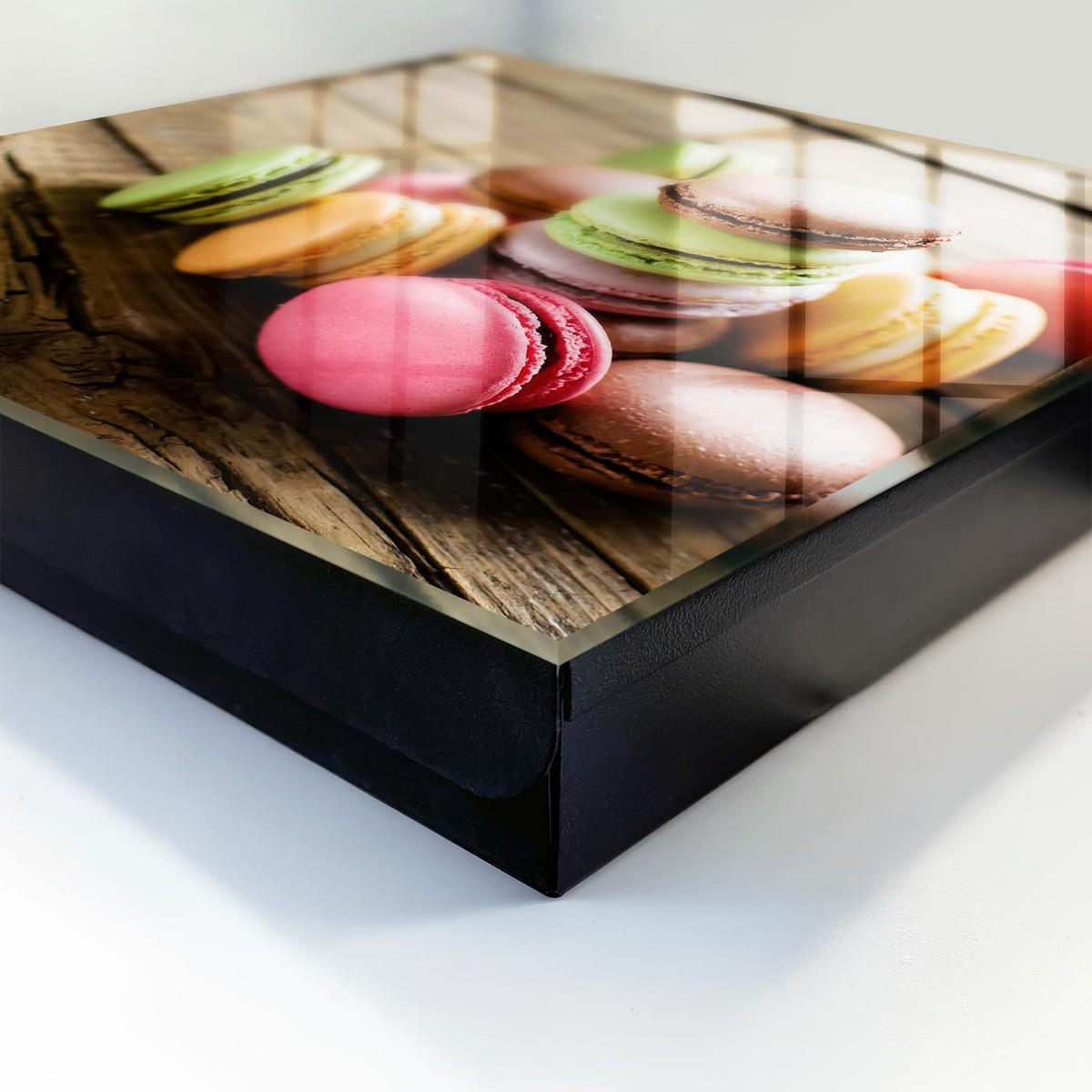 SCHLÜSSELBOX Schwarz 30x30 cm- Türöffnung nach rechts - Bunte Süßigkeiten - Pink, Metall (30/30/5cm) - TULUP