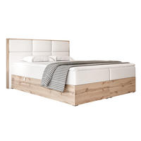 BOXBETT LAVIO 160/200 cm, in Weiß, mit Matratze und Topper - Weiß, Holzwerkstoff/Textil (160/200cm) - Idohome