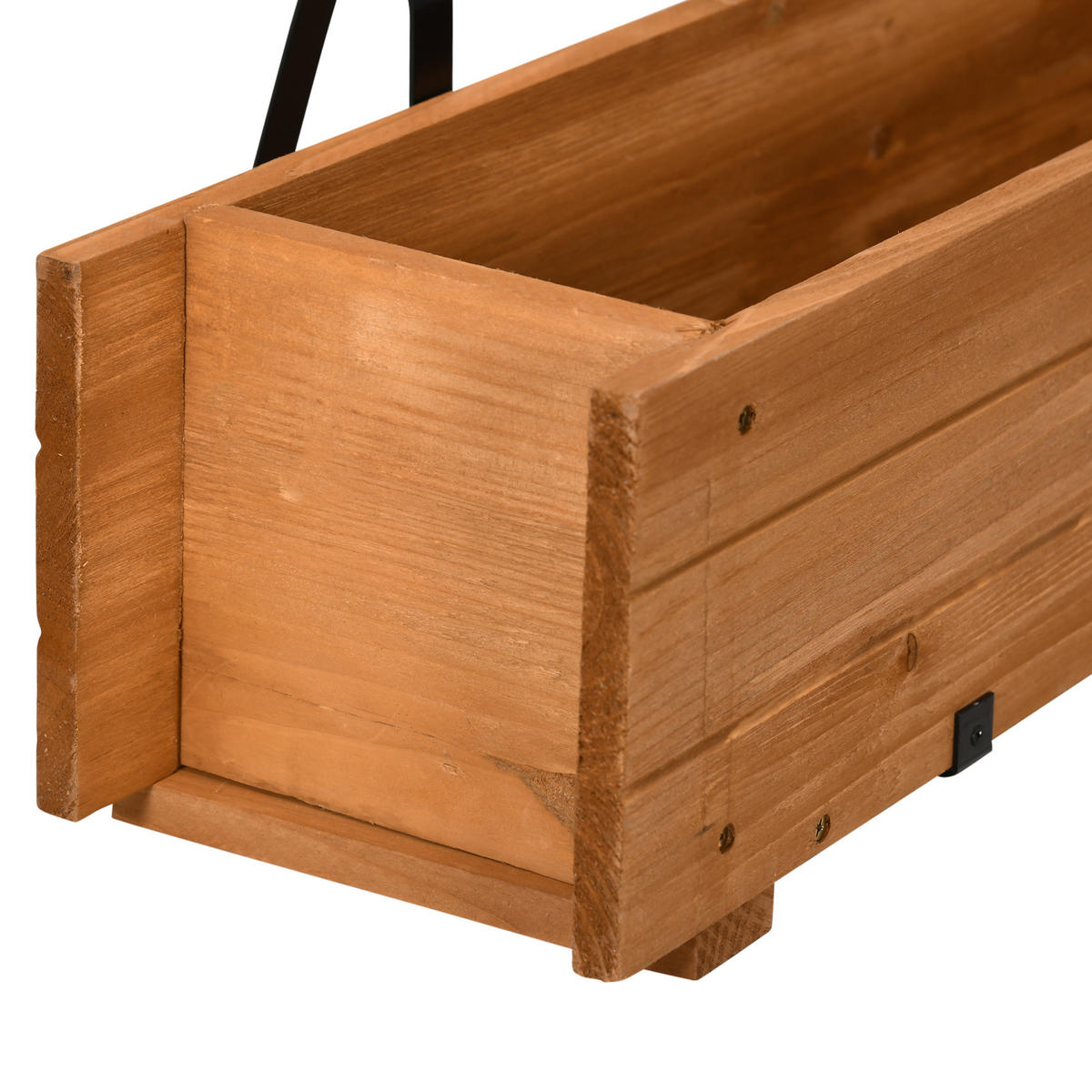 HOCHBEET DE-12123 rechteckig mit 2 Haken, 91/18/16,5 cm Braun - Braun, Holz (91/16.5/18cm) - ComfortXL
