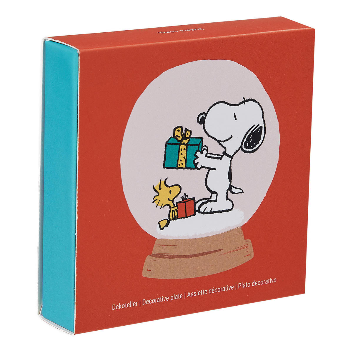 DEKOTELLER Peanuts Snoopy mit Schneekugel - Weiß, Keramik (2cm) - Butlers