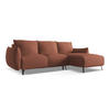 ECKSOFA mit Schlaffunktion Chenille Stoff Pink - Pink/Hellrosa, Textil/Metall (242/162cm) - Makamii