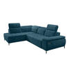 ECKSOFA FOCUS XL L-förmig Konfiguration freistehend LINKS 204x352x98cm Blue - Blau, Holz/Textil (204/352cm) - DomoHome