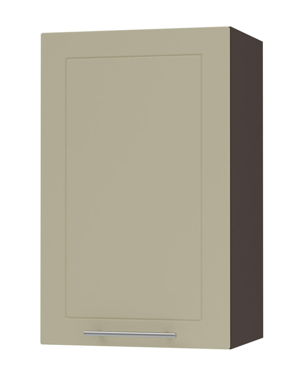 Feldmann-Wohnen Küchenhängeschrank Creme, Dunkelgrau 45x72x32.5 cm