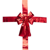 WEIHNACHTSDEKORATION Schleife 33/42 cm - Rot, Textil (10/42/33cm) - Home Styling Collection