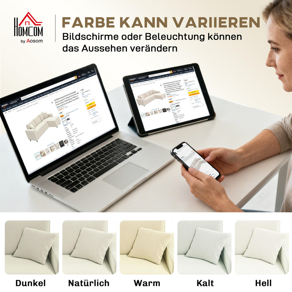 ECKSOFA Creme 241.0/153.0/83.0 cm - Creme, Textil (153/241cm)