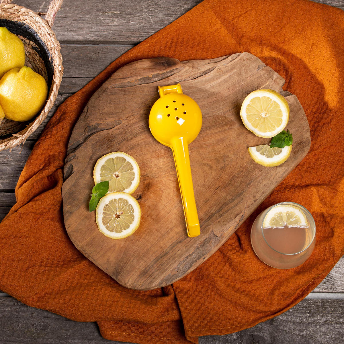 ZITRONENPRESSE, gelb, Zink - Gelb, Metall (7.2cm) - bremermann