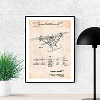 POSTER Drohne Hubschrauber 3 Patent A3 Rahmenlos - Klar, Papier (29.7/5/42cm) - Nacnic
