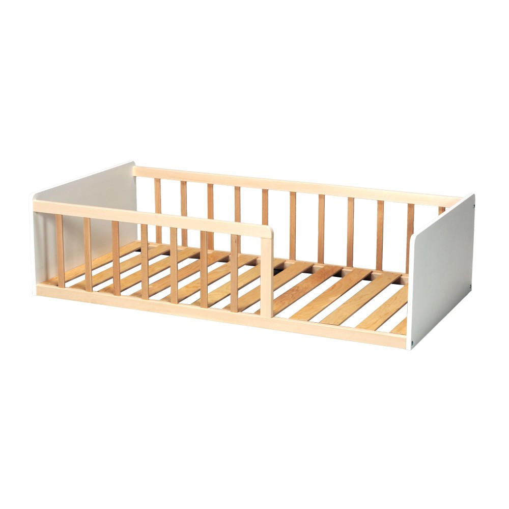KINDERBETT PILOU / Bett 70x140 - Weiß und Hellholz - Multicolor, Holz (70/140cm) - Weber Industries