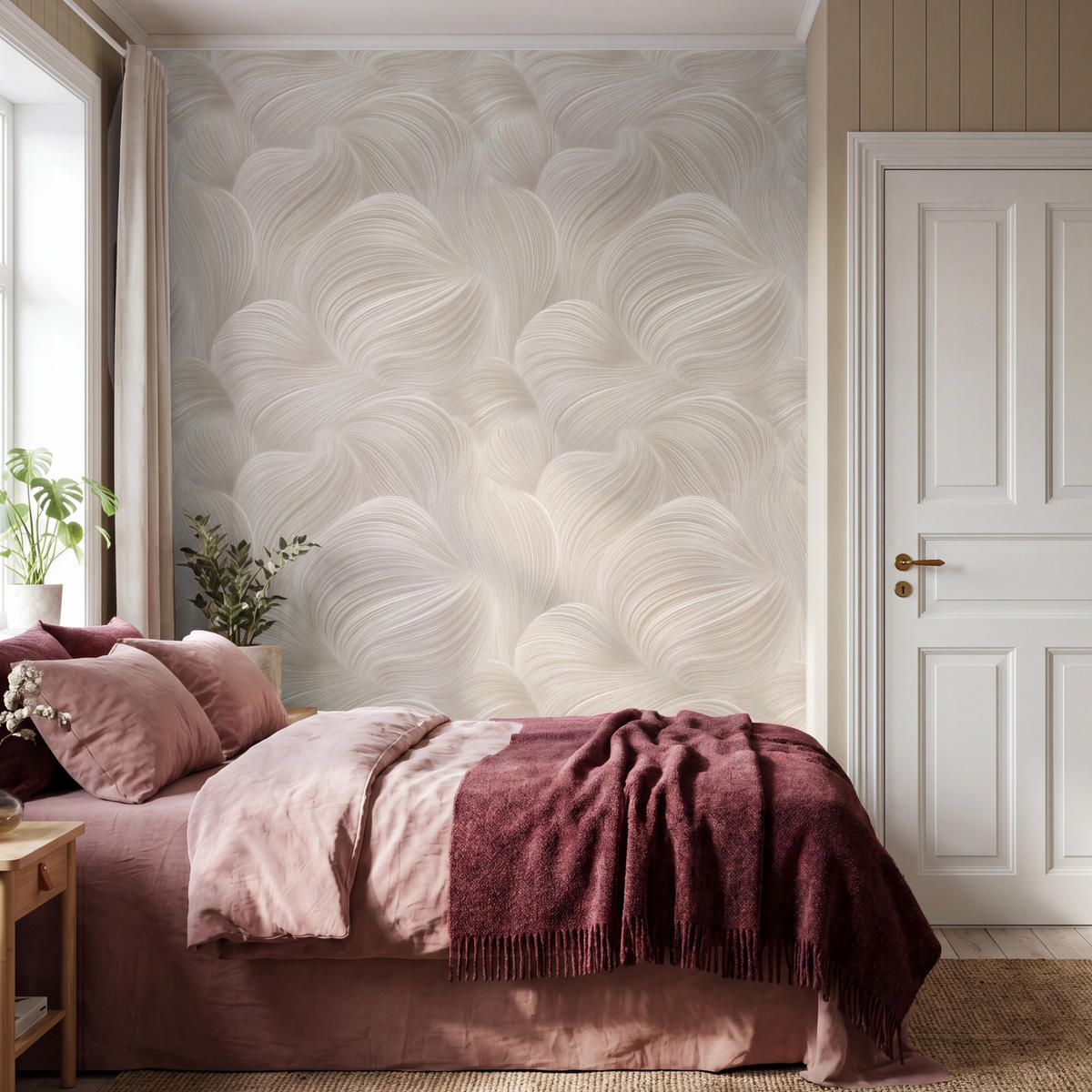 TAPETE - Lines - Ventilator - Beige - 200x240 cm - Creme, Papier (200/240cm) - OnlyWow