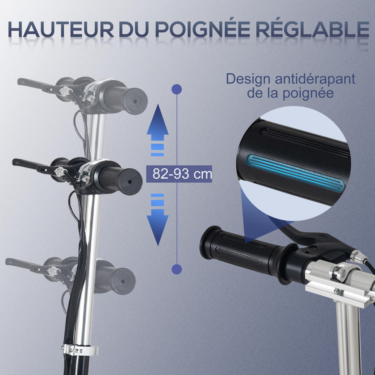 KINDERSCOOTER DE-16954 klappbar 120 W 12 km/h Schwarz - Schwarz, Metall (75/36/93cm) - ComfortXL