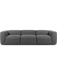 3-SITZER-MODULSOFA BUFFO mit extrem weicher und bequemer Sitzfläche, Gewebestoff, aschfahl - Grau, Textil (290/73/96cm) - KONSIMO®