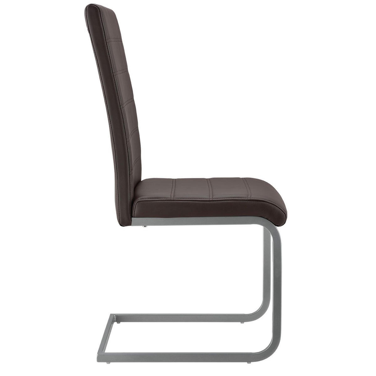 SCHWINGSTUHL Vegas braun Kunstleder (4er Set) - Braun, Textil (41/101/52cm) - Juskys
