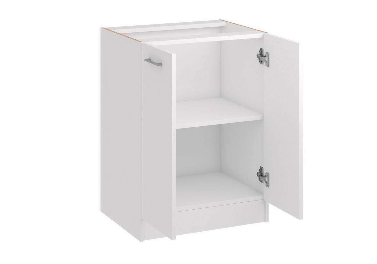 KÜCHENUNTERSCHRANK D60 2D licht sonoma - Sonoma Eiche, Holzwerkstoff (60/82/44cm) - roe furniture