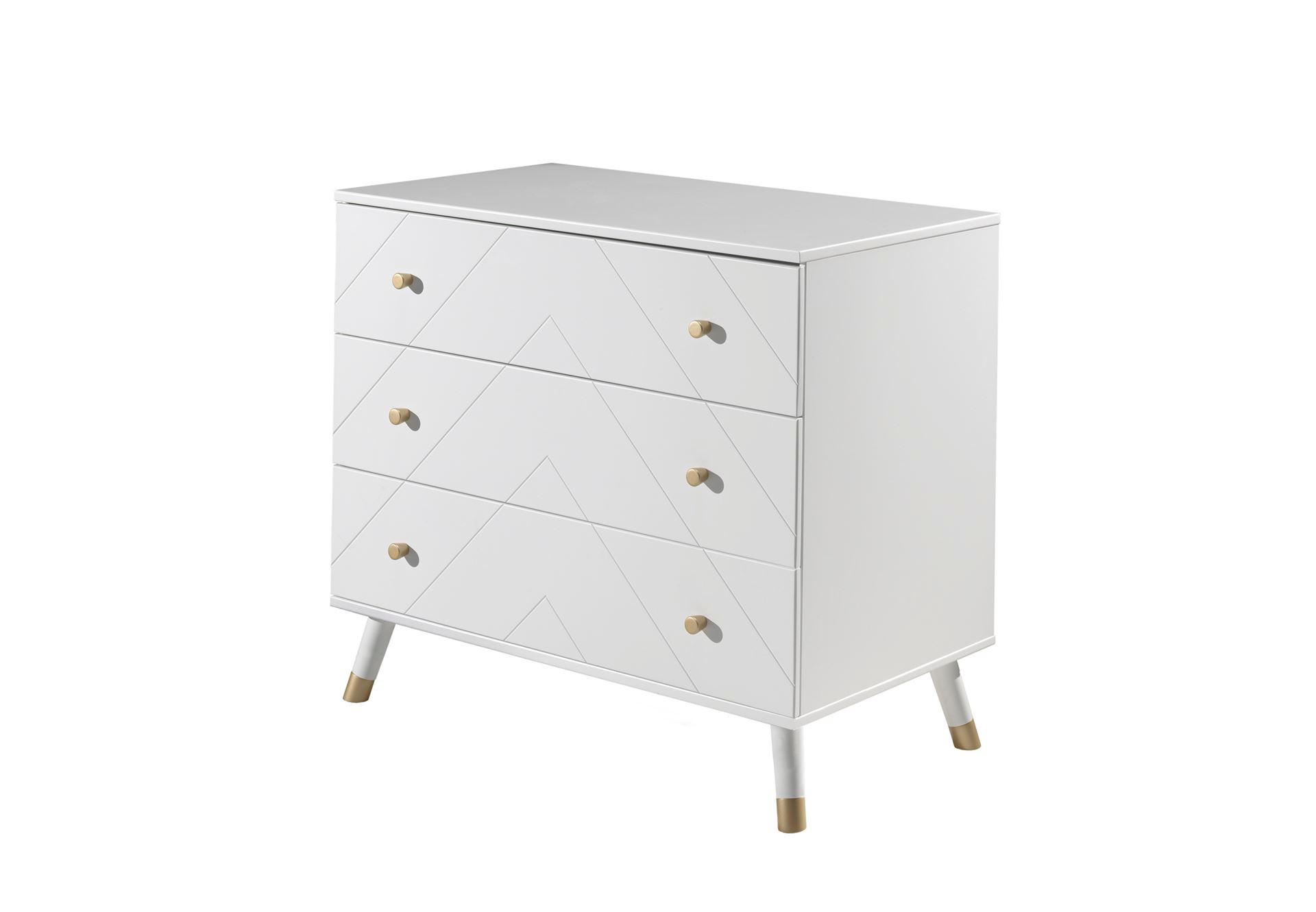 SCHUBLADENKOMMODE Kamillah 100x57x89 Kinderzimmerkommode Satin Weiß - Weiß, Holzwerkstoff (100/89/57cm) - 58aufmkessel