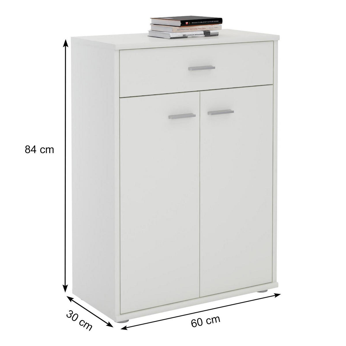 KOMMODE TOMMY - Weiß, Holzwerkstoff (60/84/30cm) - CARO-Möbel