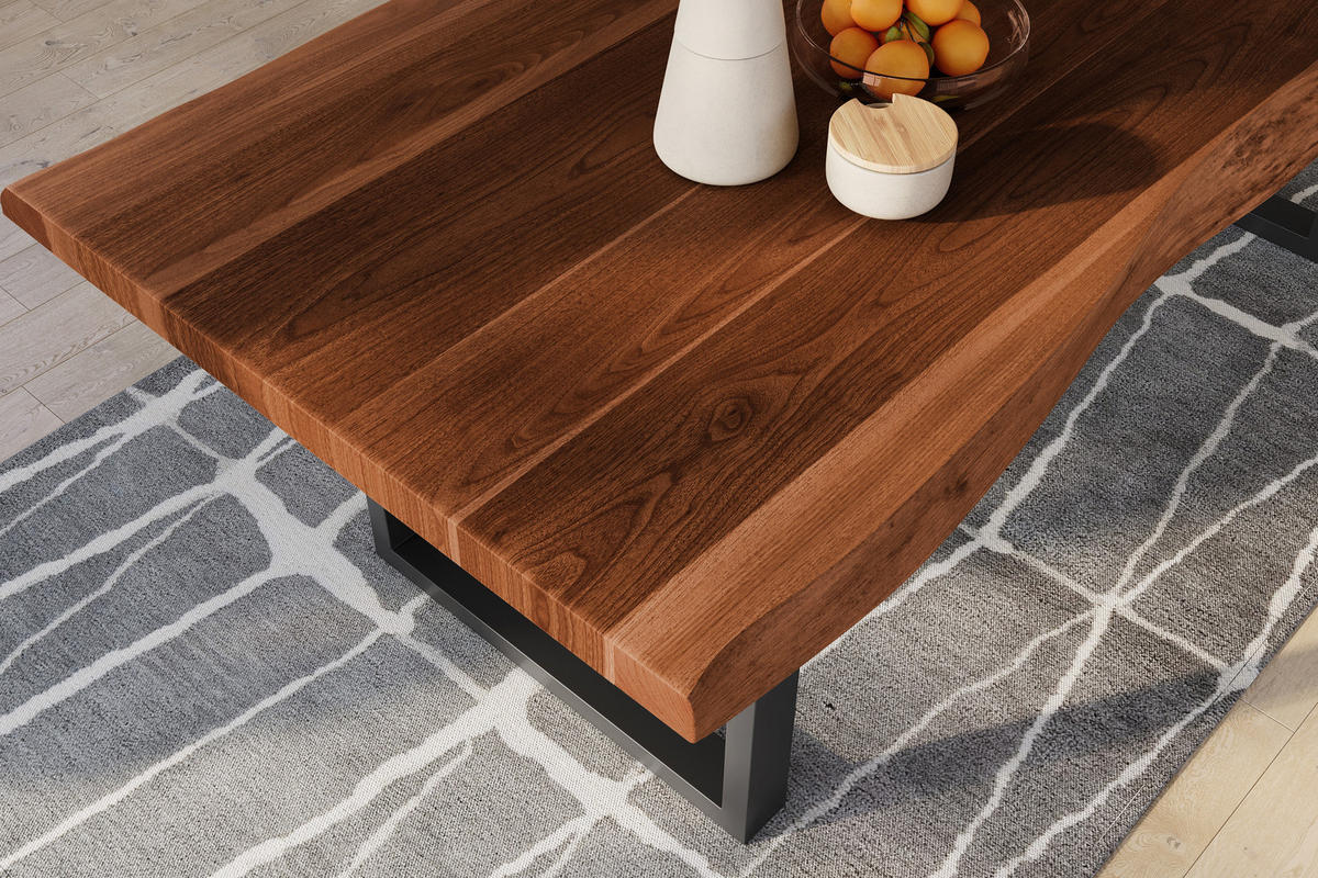 ESSTISCH TITAN - Schwarz/Braun, Holz (110/240/79cm) - SAM