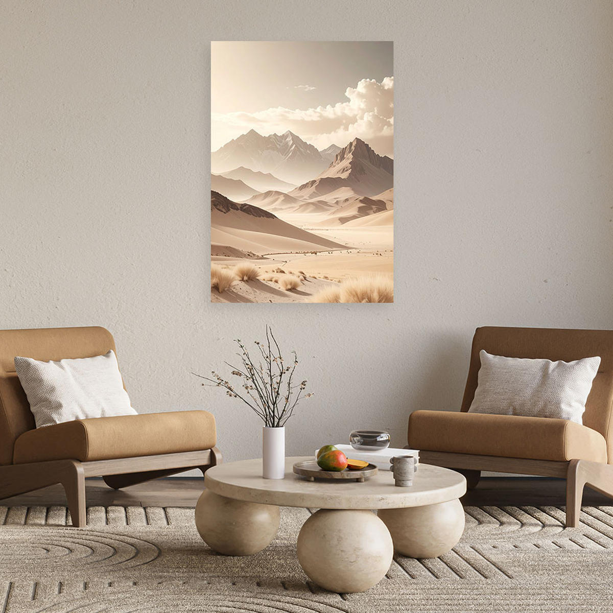 LEINWANDBILD Landschaften 70x100cm - Beige, Textil (70/100cm) - Feeby