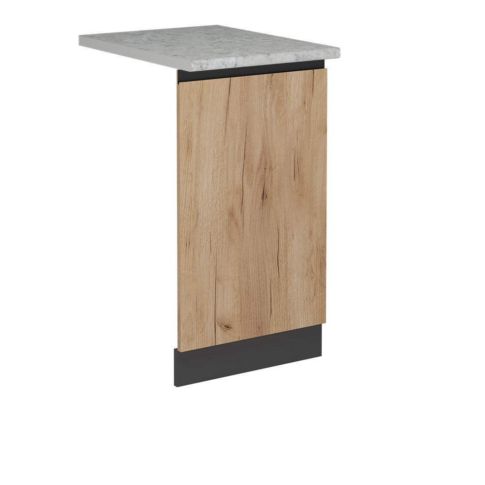 ČELNÍ PANEL MYČKY R-Line Zlatý mocný dub - medově dubová/antracitová, kompozitní dřevo (45/81.8/1.6cm) - Vicco