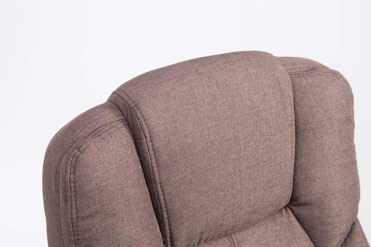 BÜROSTUHL Xavier Two, Stoffbezug Braun - Braun, Textil/Metall (62/125/70cm) - TPFLiving