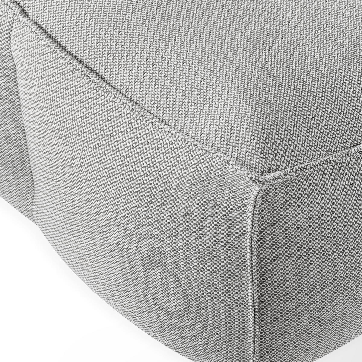 GARTENLOUNGE-HOCKER LOVIA Outdoof Pouf, Dunkelgrau/Weiß - Dunkelgrau, Textil (90/41/75cm) - KONSIMO®
