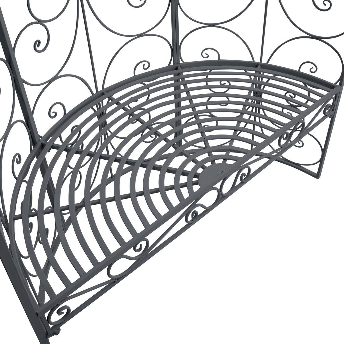 PAVILLON 120/58/178 cm Metall Anthrazit - Anthrazit, Metall (120/178/58cm) - CLP