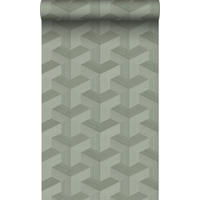 TAPETE 3D-Muster 50 x 900 cm - Grün, Papier (50/900cm) - Origin Wallcoverings